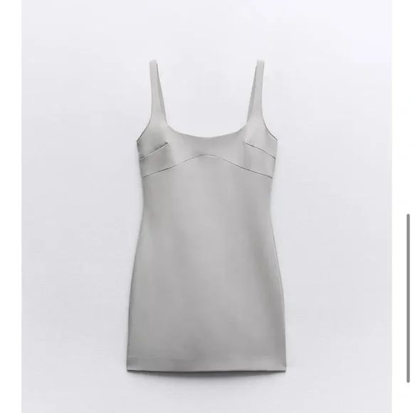 Zara Gray Sleeveless Mini Dress - Picture 2 of 3